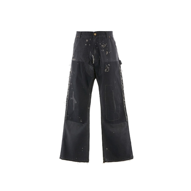 【SAINT Mxxxxxx】SM-HR1-0000-083/DOUBLE KNEE PANTS/BLACK