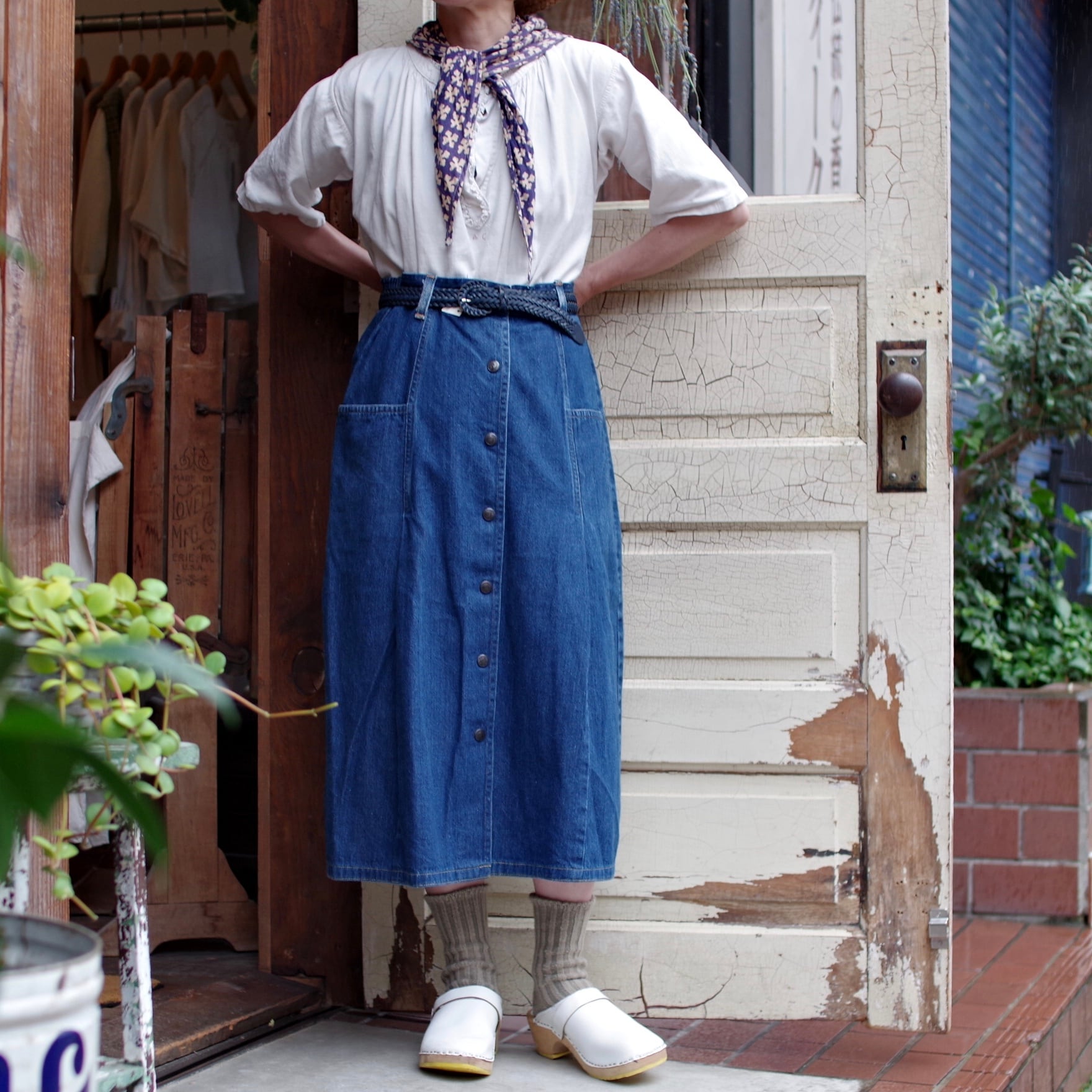 SASSON Denim Skirt / サッソン デニム スカート | 古着屋 仙台 biscco