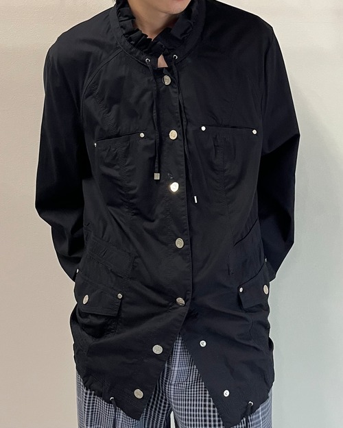 neck gather silver button M65 jacket