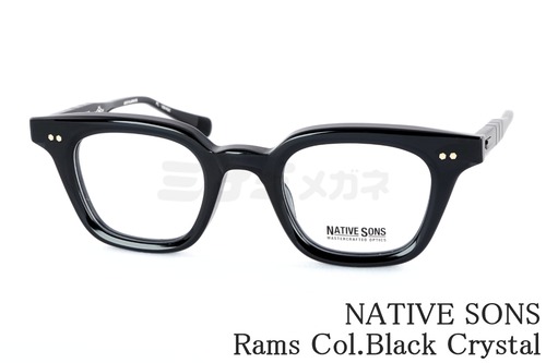 NATIVE SONS メガネ Rams Col.Black Crystal PL-084AC ウェリントン  ネイティブサンズ 鯖江 日本製 正規品