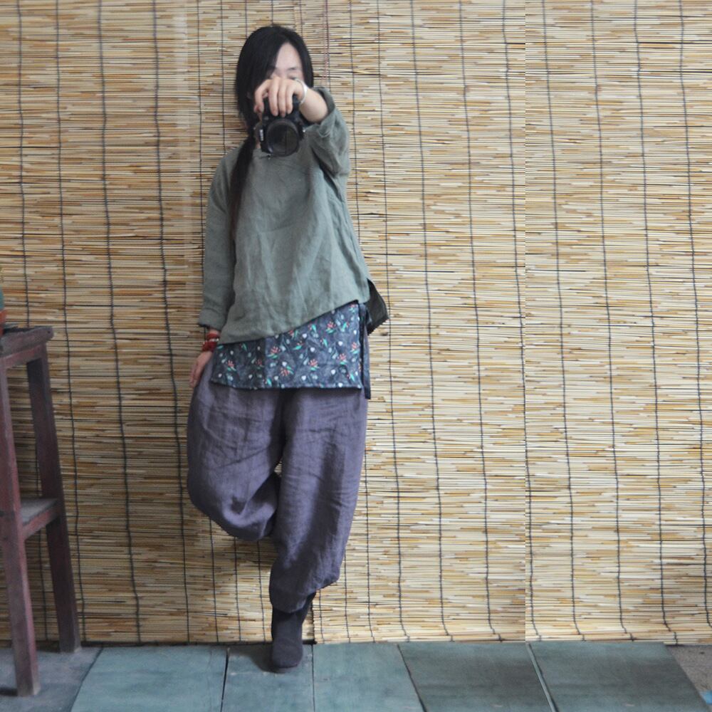 オータムスタイルルーズパンツ スタンダード コットン レトロ スプリング 春物 秋物 ショーツ ブルマー Yiranxuaディースワード22916052967