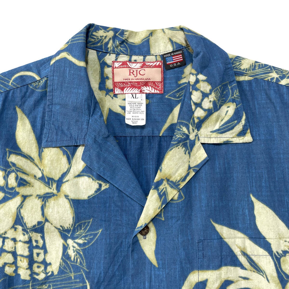 古着 90S USA製 RJC コットン 開襟 ヴィンテージ アロハシャツ
