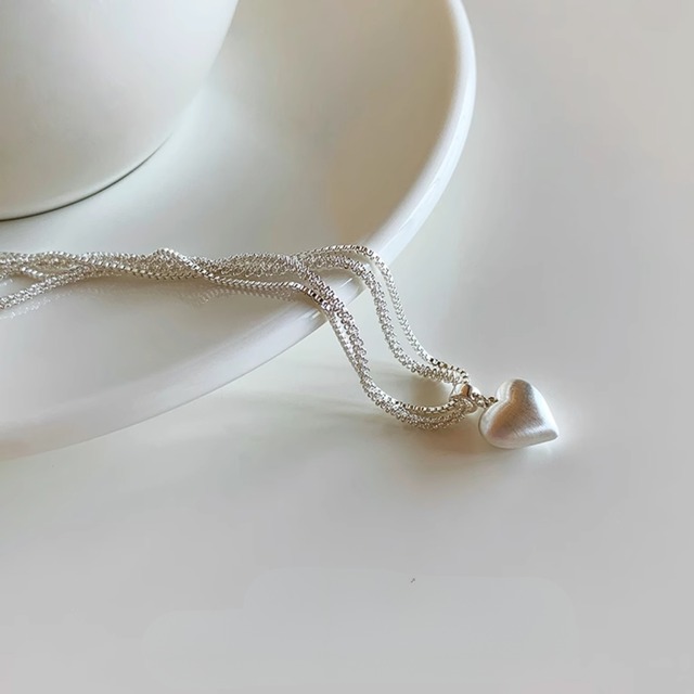Silky Heart Necklace　a0093