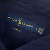 RALPH LAUREN ラルフローレン SLIM FIT BD ボタンダウン 長袖シャツ M/ネイビーメンズ