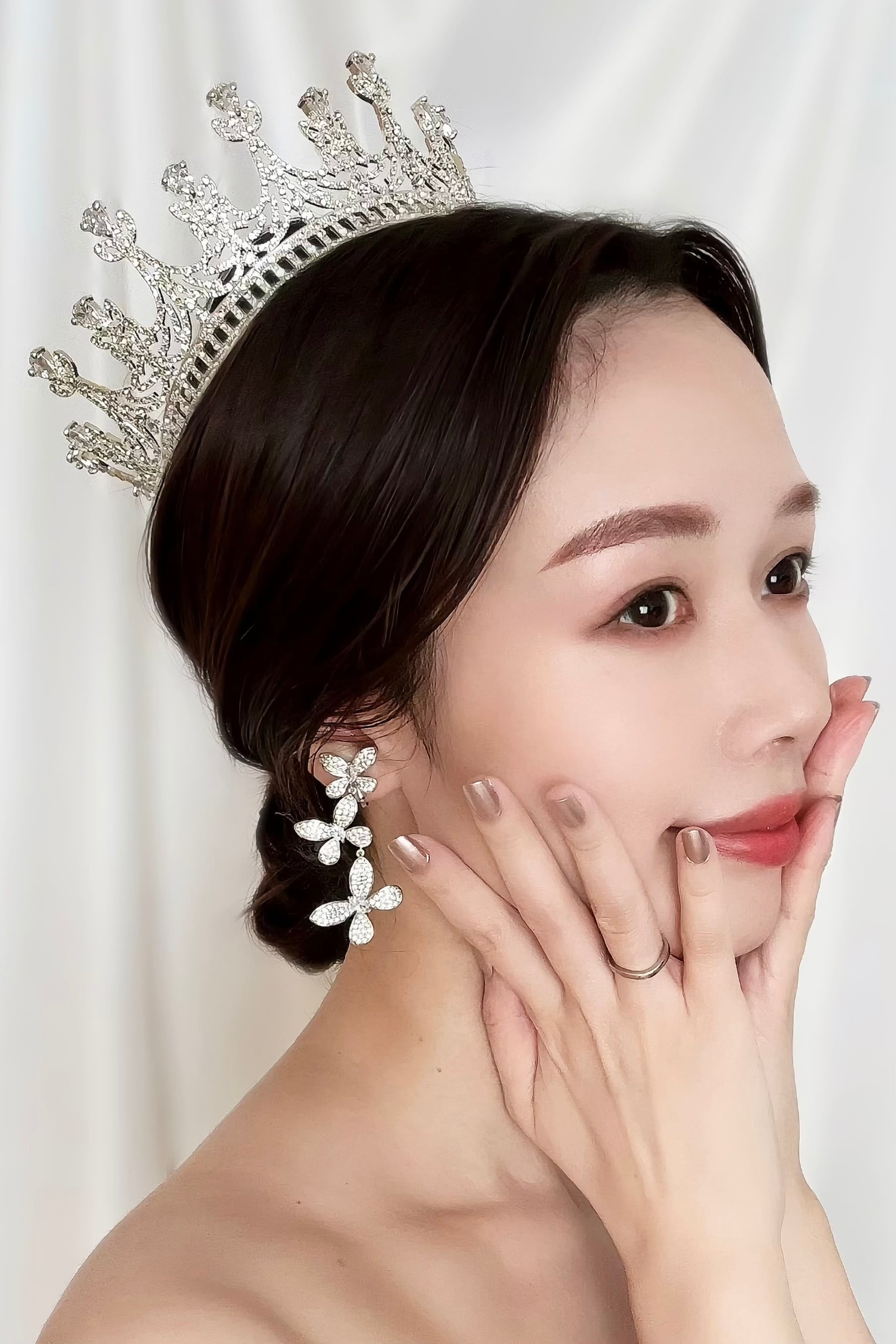 イヤリングコンバーター対応】ジルコニアバタフライピアス