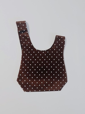 Dot Jacquard Kinchaku - Brown