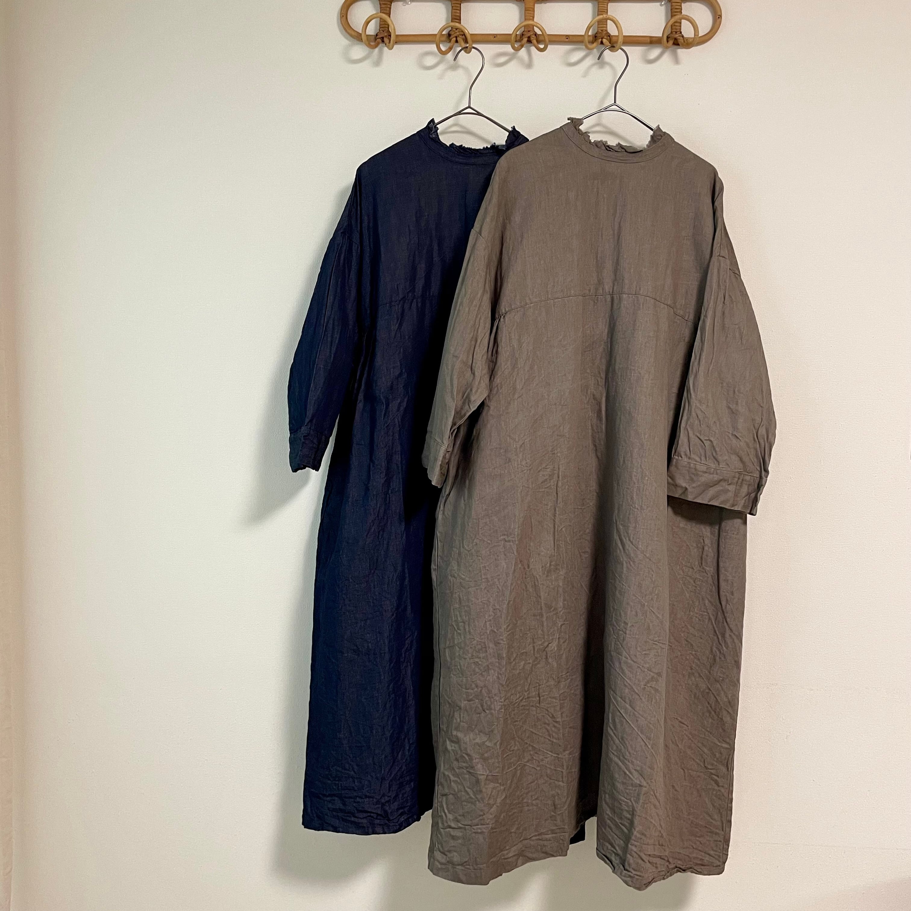 Gauze#// LIGHT DENIM ANTIQUE SURGICAL ONE PIECE / ライトデニム