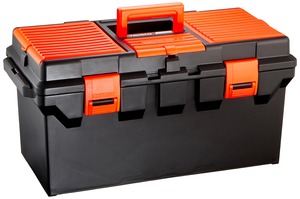 【在庫のみ】トラスコ中山(TRUSCO) プロツールボックス ブラック/オレンジ 556×278×270mm bTTB-800