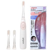 ピジョン はじめての仕上げ専用電動歯ブラシ ピンク (6ヶ月頃から) 2種類の植毛ブラシ付