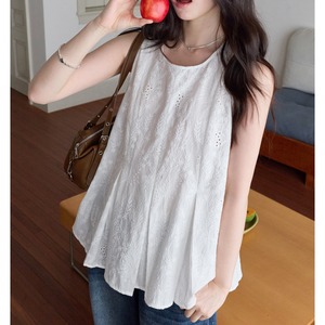 embroidered sleeveless top