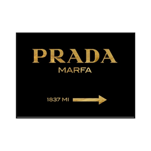 "PRADA MARFA 1837 MI" Gold marble & Black - POSTER [SD-000564] A4サイズ ポスター単品