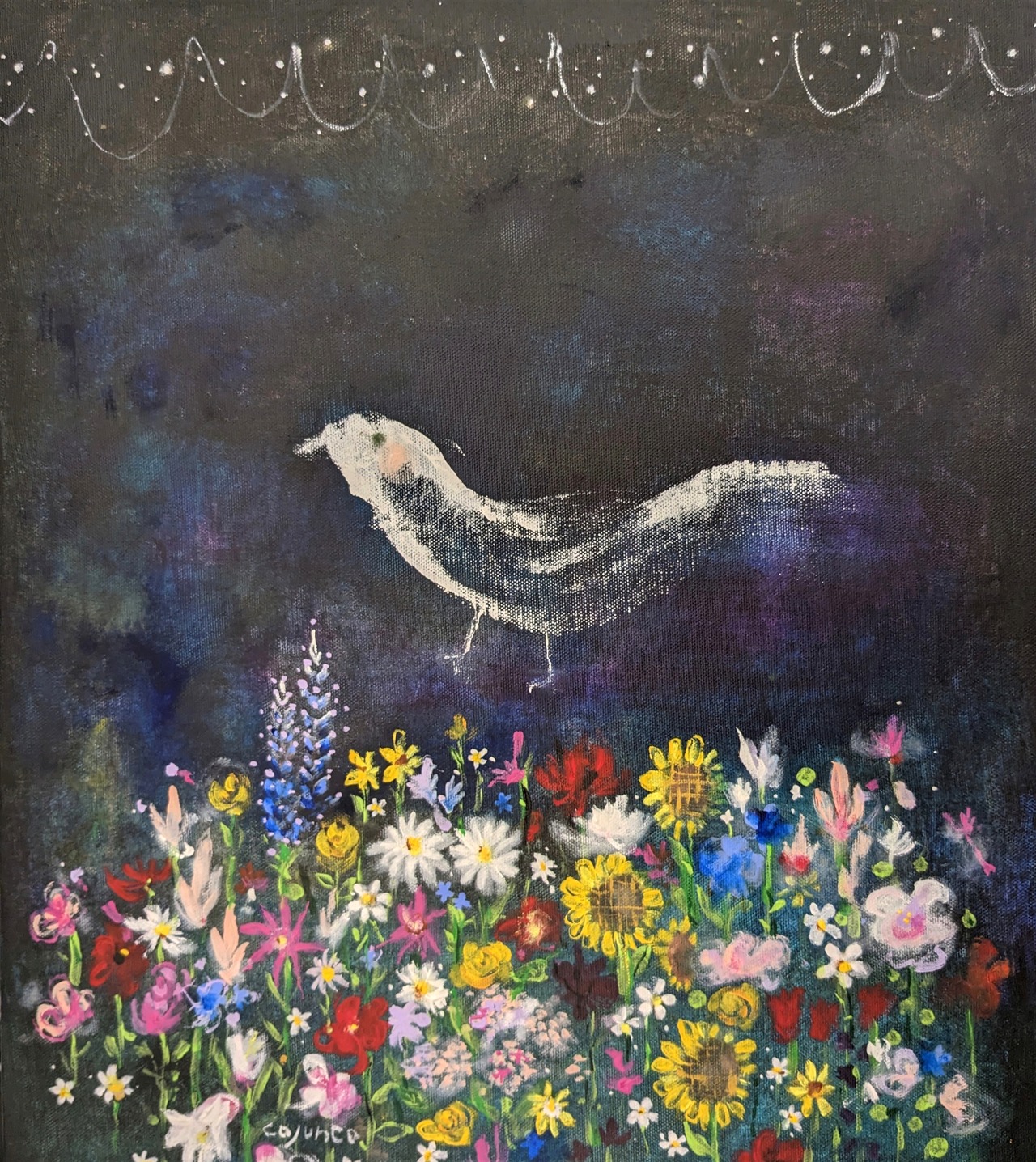 絵(原画)【 花畑 】＋【卓上  もしくは  壁掛け】