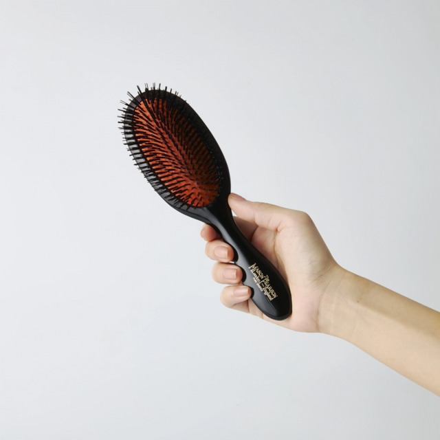 メイソンピアソン  ハンディブリッスル  ヘアブラシ ダークルビー （クリーニングブラシ付き）