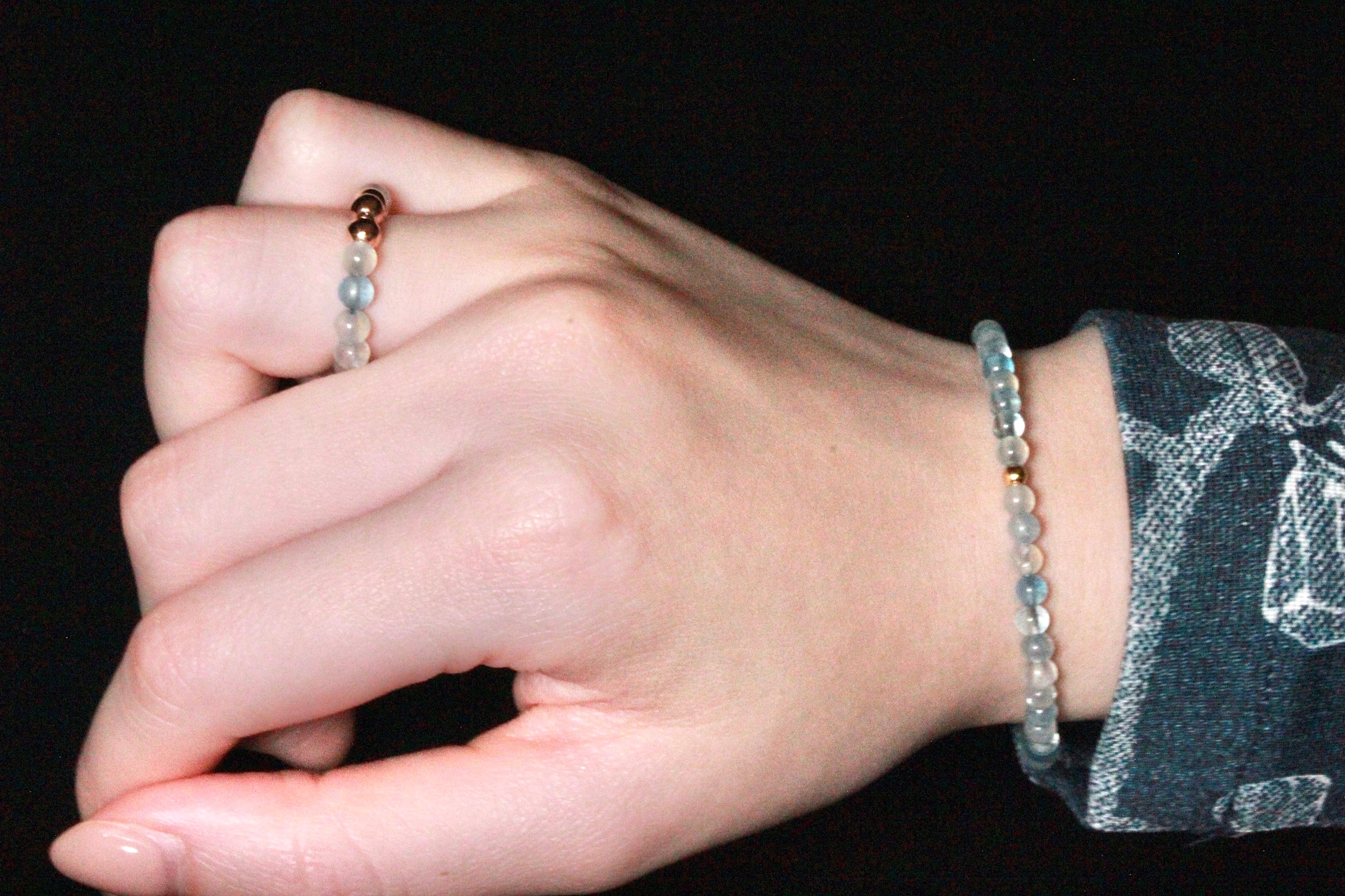 幸せな未来へ導く天使の石-アクアマリン：Crystal Blue ring | tigre