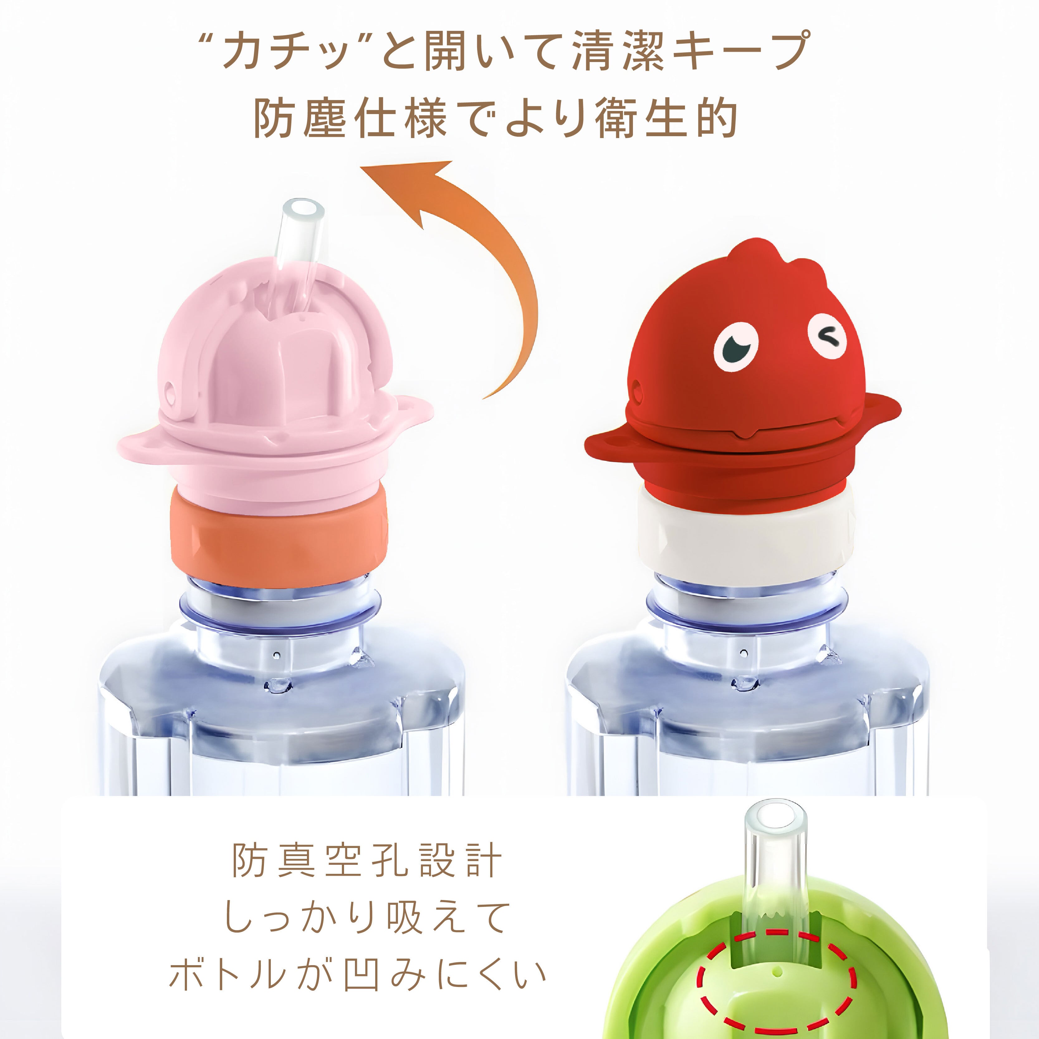 S 222 . ストロー変換アダプター 3サイズ対応 防塵 密封防漏 長さ調節