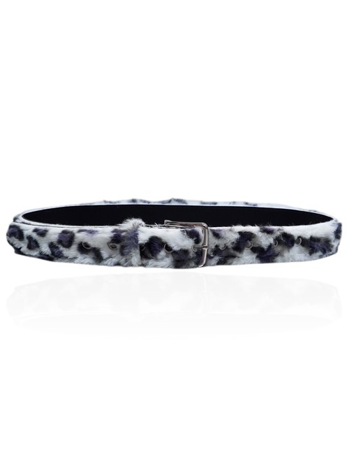 【PLANET STUDIO】White Leopard Fur Belt