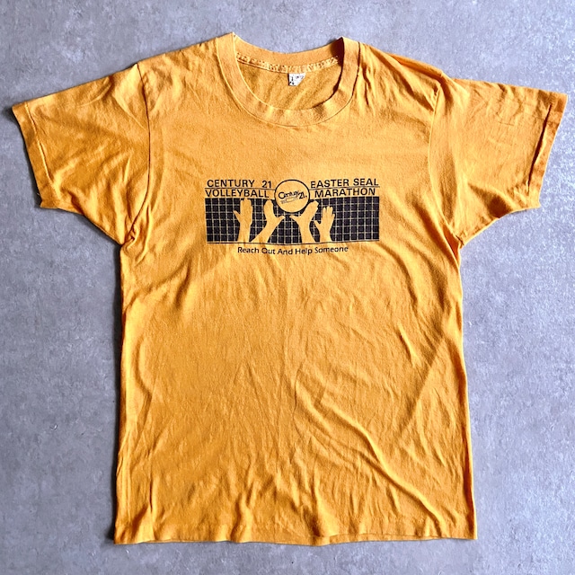 1980s  SCREEN STARS  "Century 21 Volleyball" Tee L Made in USA　H499