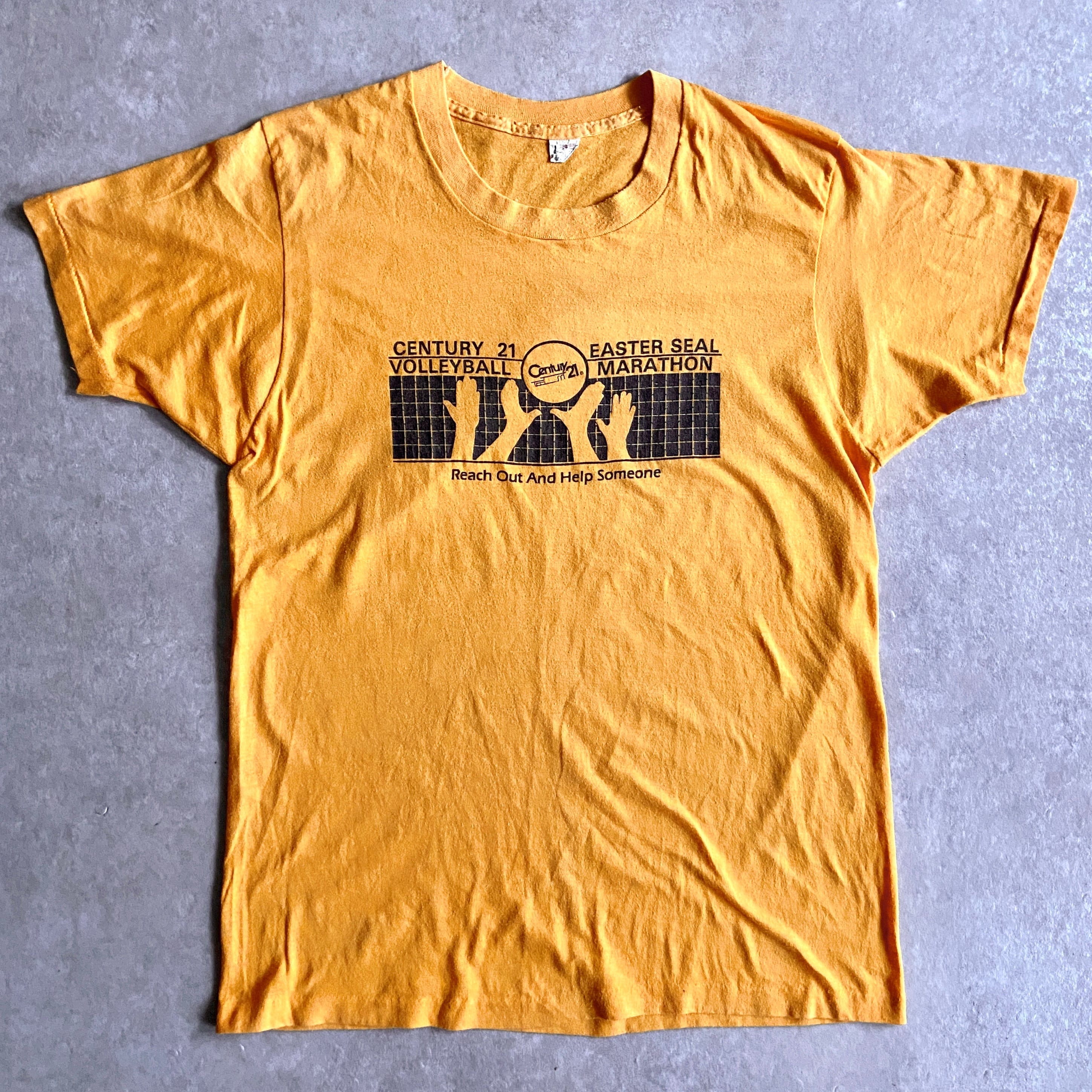 1980s SCREEN STARS "Century 21 Volleyball" Tee L Made in USA H499