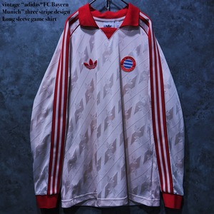 【doppio】vintage “adidas“FC Bayern Munich” three stripe design Long sleeve game shirt