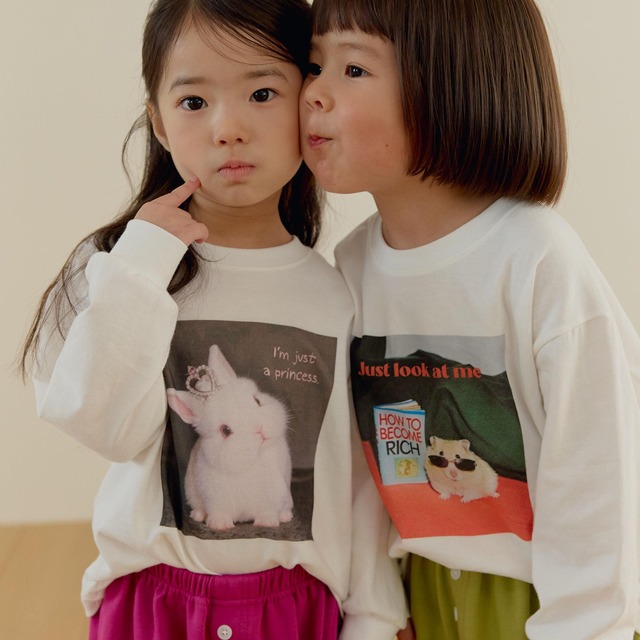 【2点送料無料】«予約»«ジュニアサイズあり»«daily bebe» リブトップス 6colors