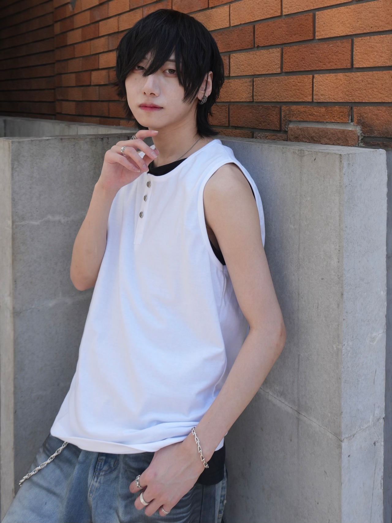 ALUDE SELECT】henry neck tank top | 【ALUDE】韓国メンズファッション