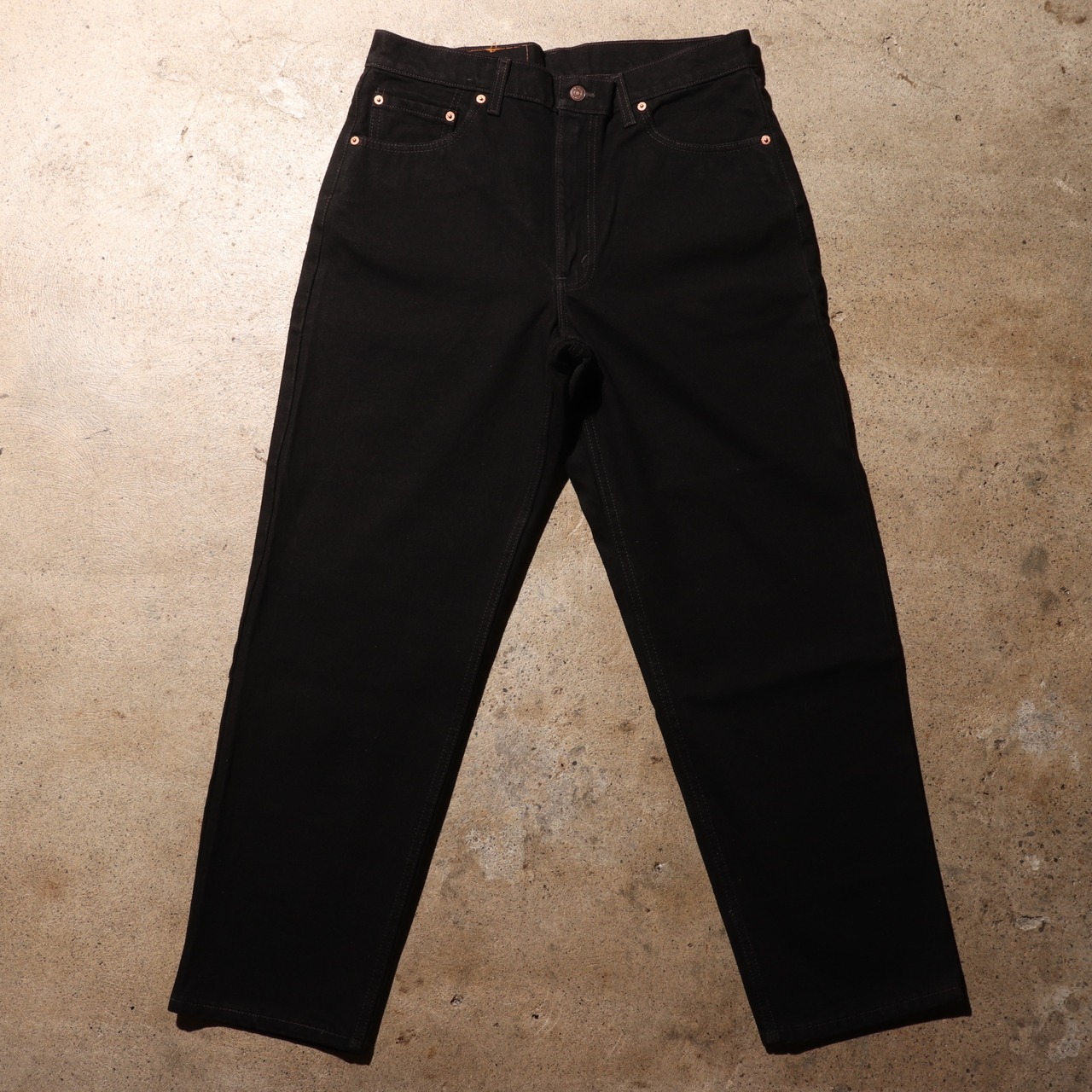 Deadstock 36×30 Levi’s550 USA サルファーブラック デニムパンツ