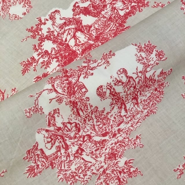 布 マドヴァン シーチング レッド 30cmからのオーダーカット