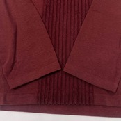 Karl Helmut カールヘルム タックデザイン 長袖Tシャツ カットソー サイズ M /ボルドー系