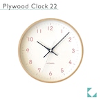 KATOMOKU plywood clock 22 km-121OR 掛け時計 オレンジ