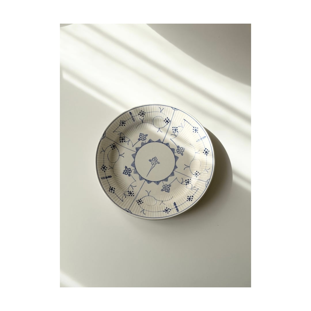 Sarreguemines サルグミンヌ / サキソニー柄の平皿プレート e