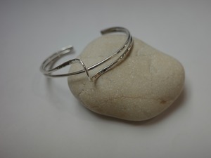 <vintage silver925>double twisted bangle