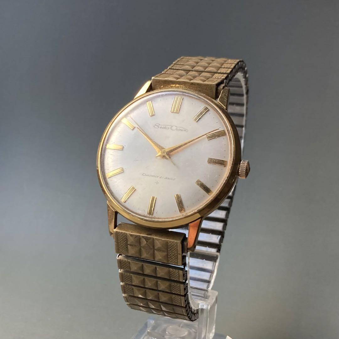 手巻き【動作品】セイコー クラウン アンティーク 腕時計 1964年 手