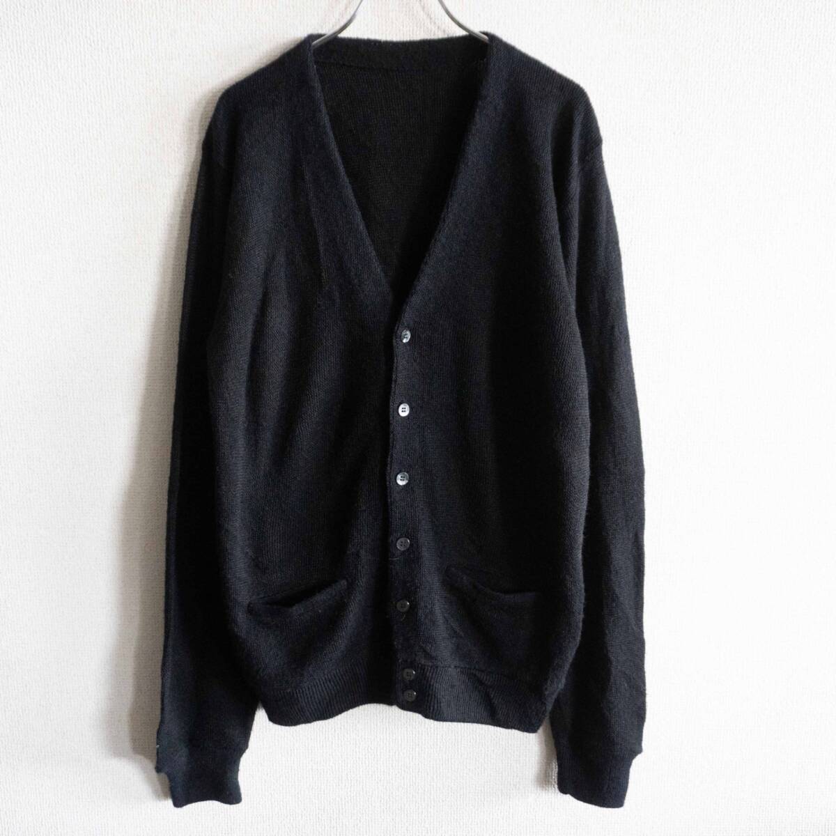 【60S】Vintage 【アルパカ カーディガン】ブラック ポケット付き 60年代 ヴィンテージ 26060087 60S】Vintage 【アルパカ カーディガン】ブラック ポケット付き 60年代