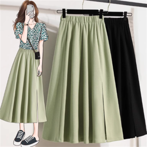 【送料無料】 スカート 2色 ロングスカート ロング ロング丈 ミモレ丈 フレア Aライン シンプル ウエストゴム かわいい 大人可愛い きれいめ カジュアル 大人 おしゃれ お洒落 こなれ感 コンサバ系 ラフ 抜け感 レディライク 無地 秋 誕生日会 30代 40代 レディース 女性用 ママ デート お出かけ お呼ばれ 休日 アウトドア お茶会 女子会 授業参観 着回し 普段使い オルチャン 韓国 ファッション コーデ 楽ちん 体型カバー 定番 プチプラ   ブラック グリーン ニュアンスカラー