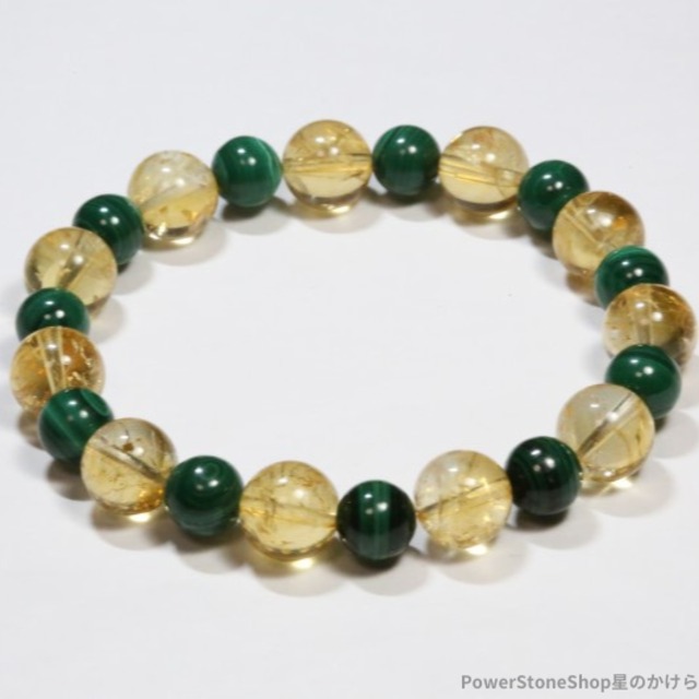 シトリンとマラカイトのブレスレット(215)