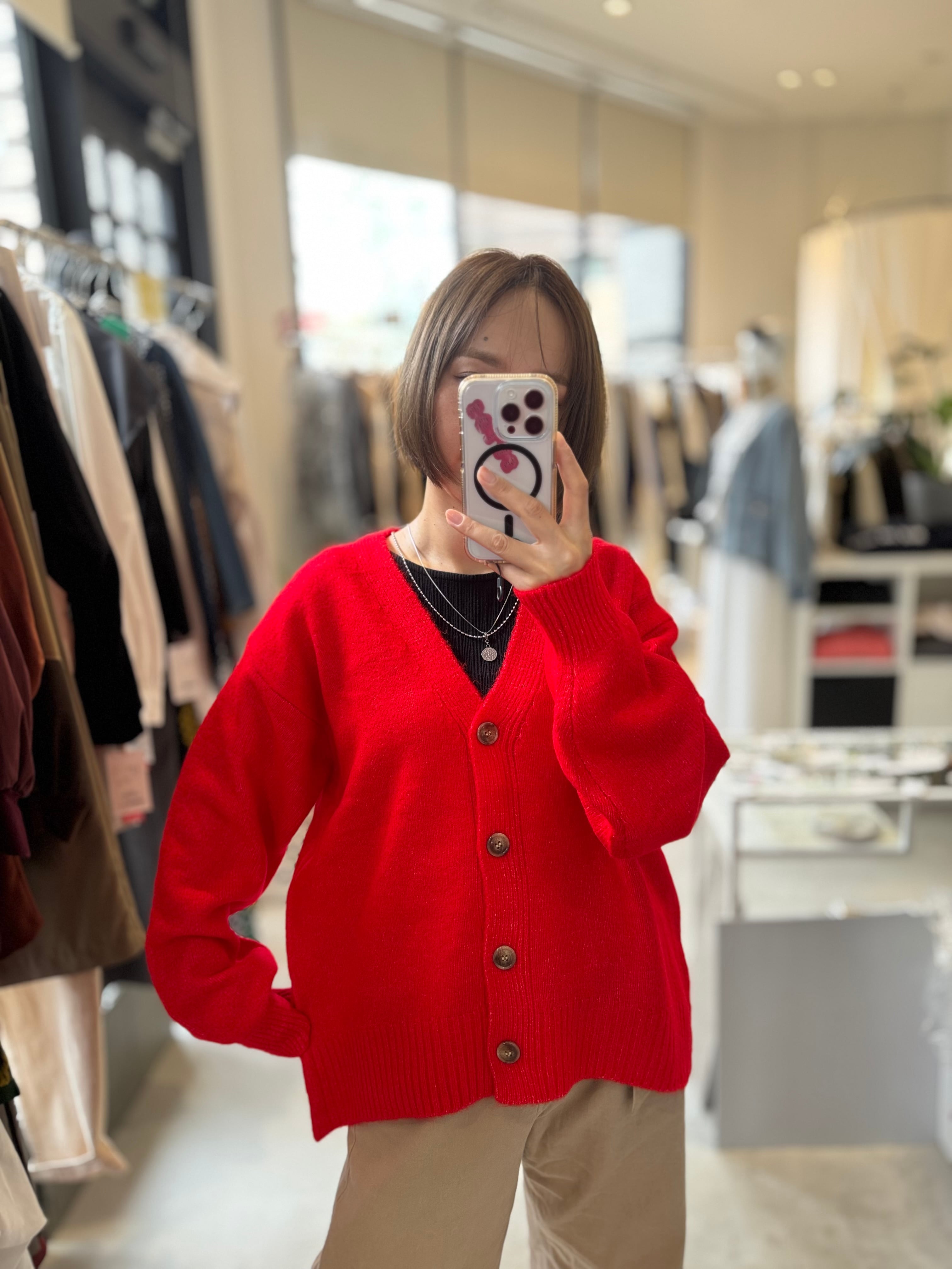 【SELECT】ヤクライクワイドシルエットカーディガン　39-0421