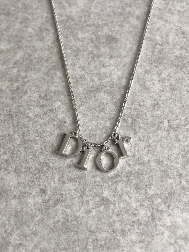 Christian Dior クリスチャン ディオール ネックレス シルバー Diorロゴ vintage ヴィンテージ オールド 4hh7u2