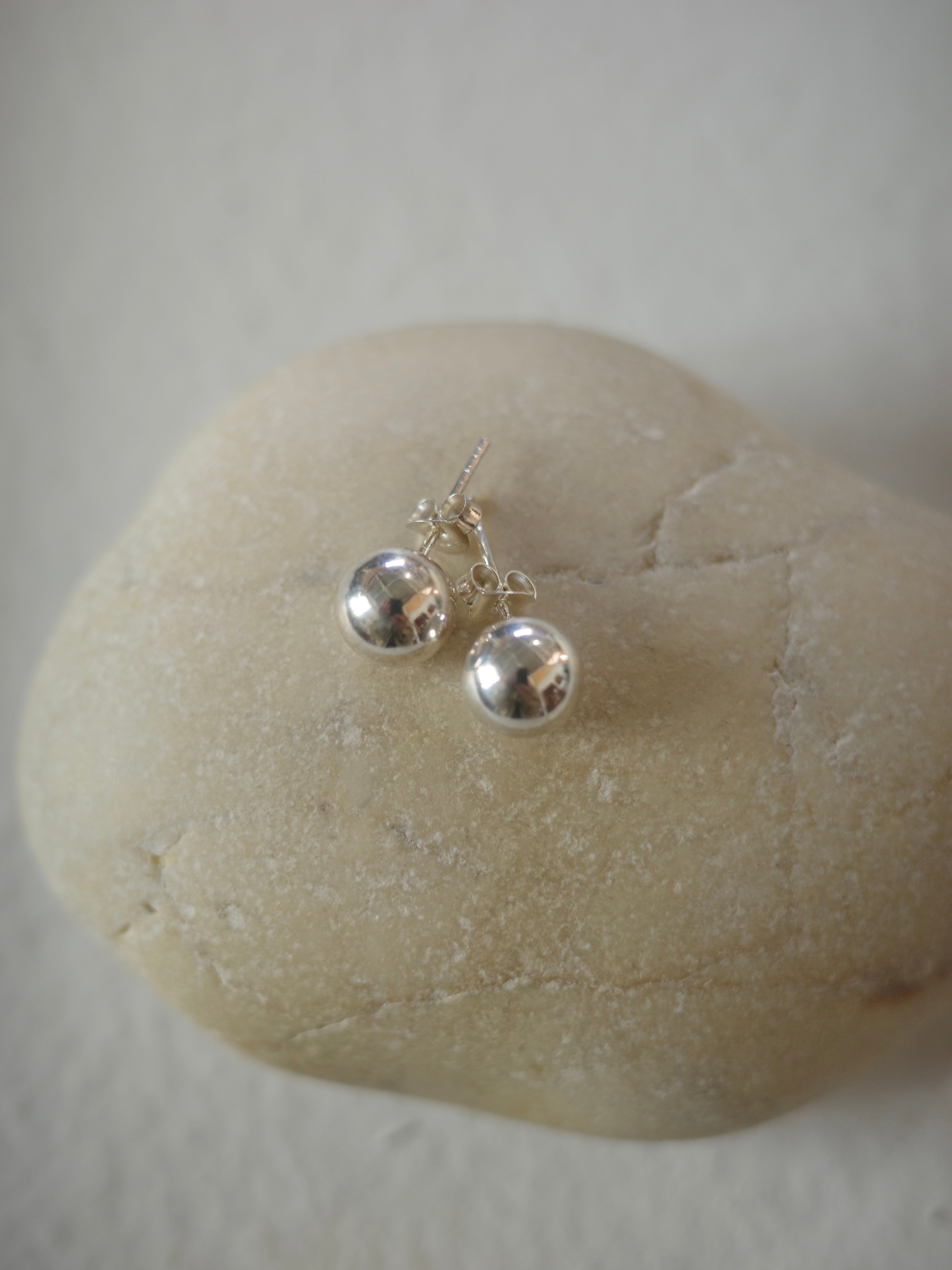 <vintage silver925>8mm ball pierce