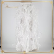 ベリーダンス オリエンタル 衣装 スカート ホワイト系 無地 フリル スリット 白 ボリューム かわいい 華やか 爽やか 明るい ダンス衣装 練習 レッスン ステージ イベント 光沢