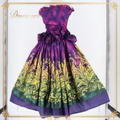 フラダンス 衣装 ツーピース セットアップ 上下セット アロハスタンダード パープル系 ALOHA STANDARDS 3点セット 日本製 チューブトップ パニエ ボリューム グラデーション かわいい 華やか 鮮やか 紫 ハワイアン アロハ ハワイアンプリント フラ