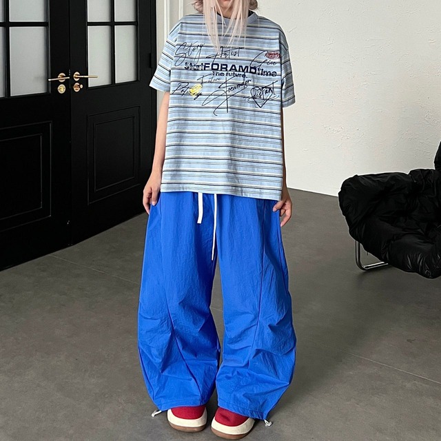 マルチボーダーシグネチャーグラフィックTシャツ 2col   R02260