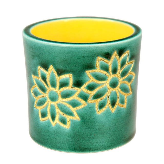 永楽即全 作　交趾 菊蓋置