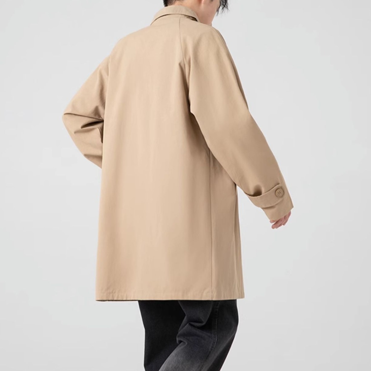 ロング丈 ストレートシルエット フロントボタンコート af0133