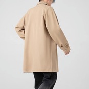 ロング丈 ストレートシルエット フロントボタンコート af0133