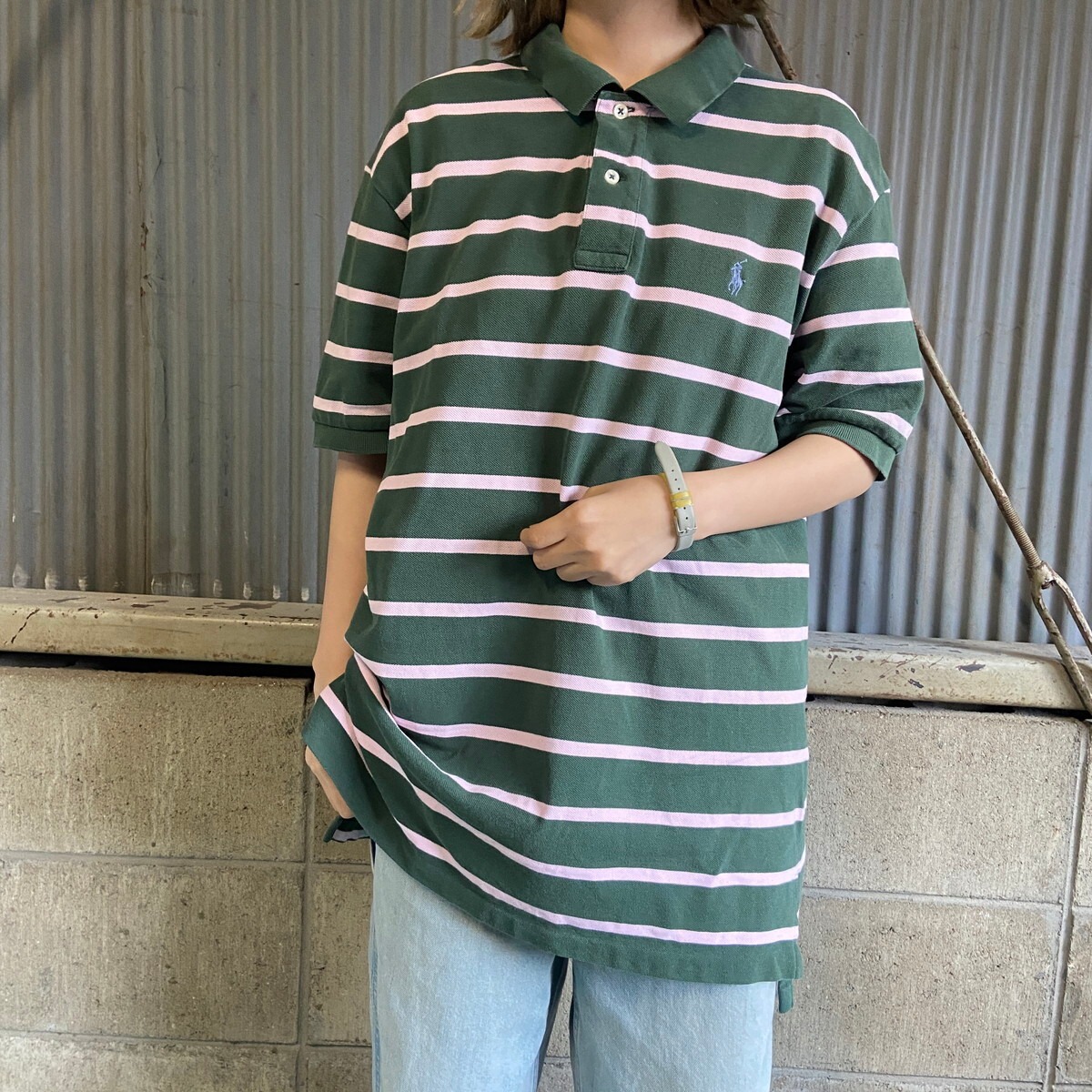 Polo by Ralph Lauren オールドラルフローレン ボーダー柄 鹿の子 