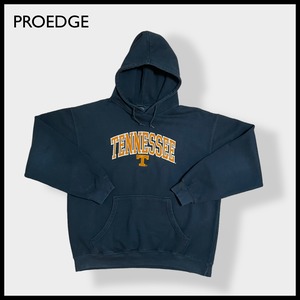 【PROEDGE】カレッジ テネシー大学 Tennessee 刺繍ロゴ アーチロゴ パーカー スウェット フーディー hoodie L 黒 us古着