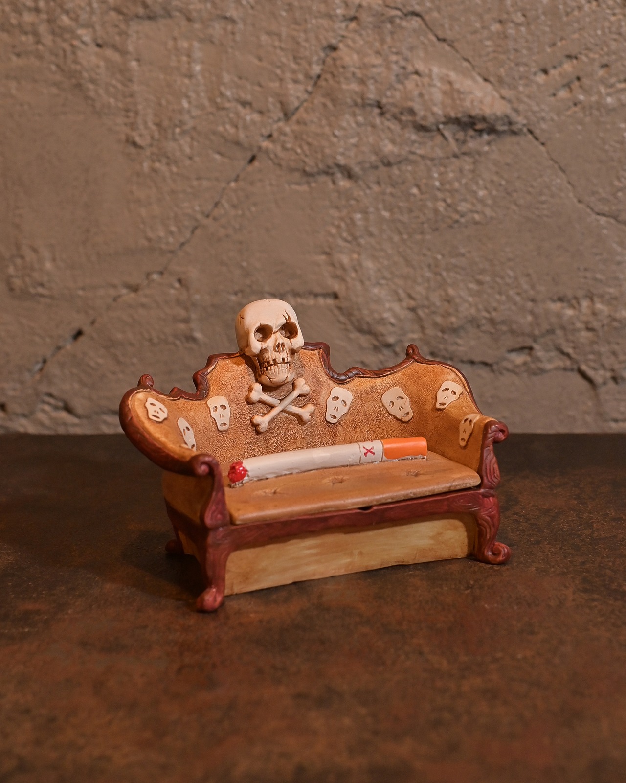 ヴィンテージ雑貨 スカル ソファ型 小物入れ