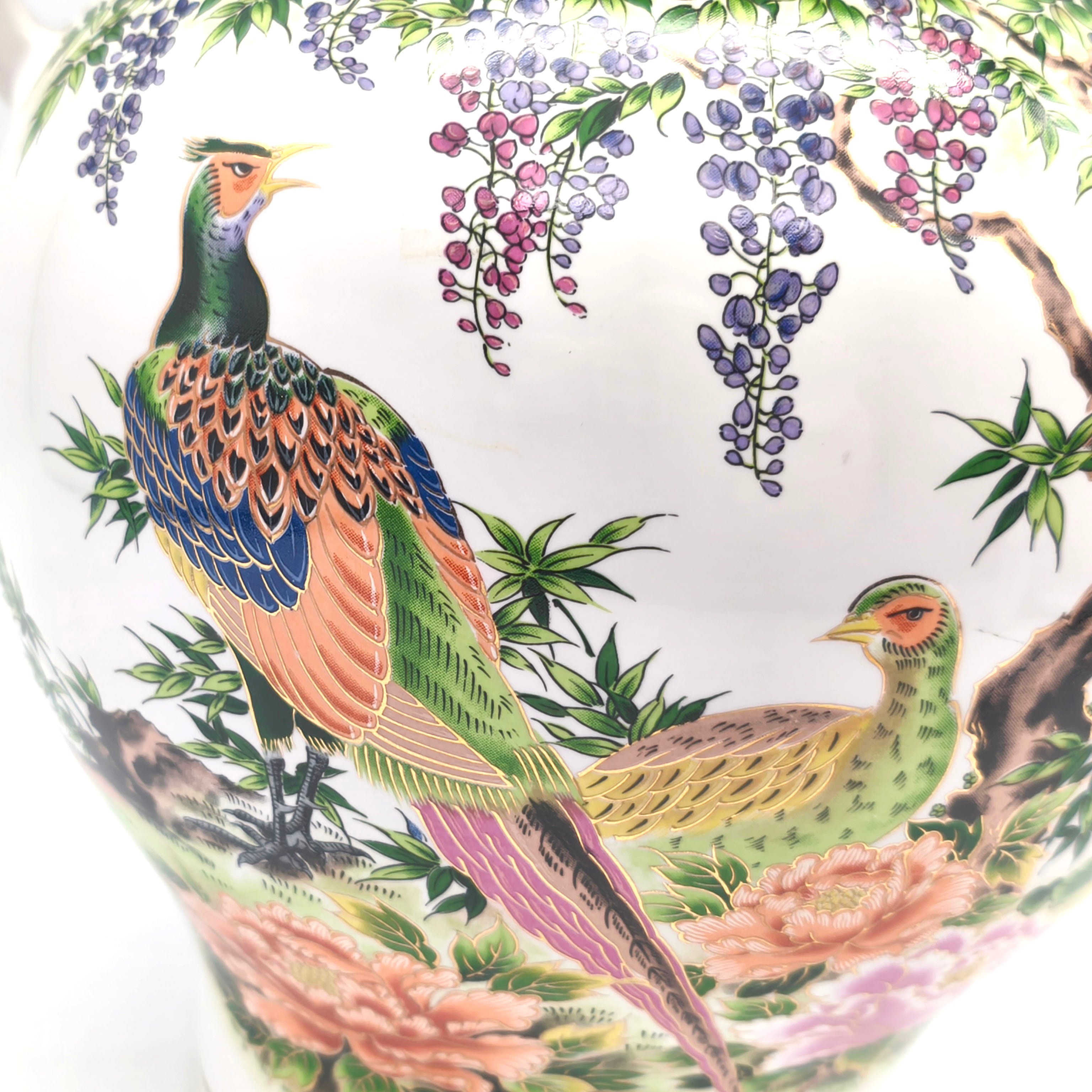 九谷焼　明陶　花瓶　花器　花入　骨董品　インテリア　年代物　フラワーベース 九谷焼・明陶窯・花瓶・花器・花入・フラワーベース・No.260619-38