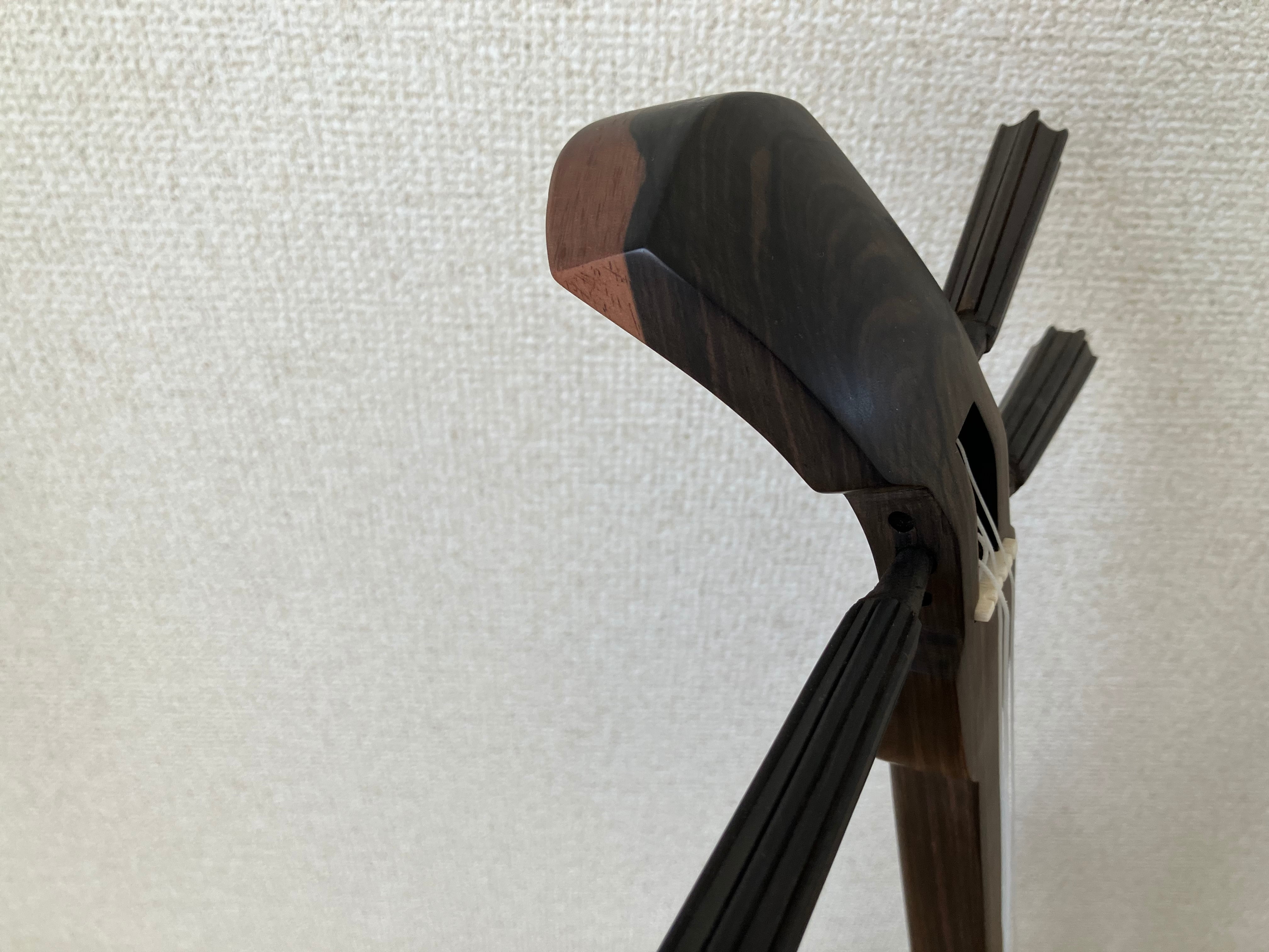 名工国吉真陽氏 小マカビ型 黒檀 オイルフィニッシュ磨き仕上げ