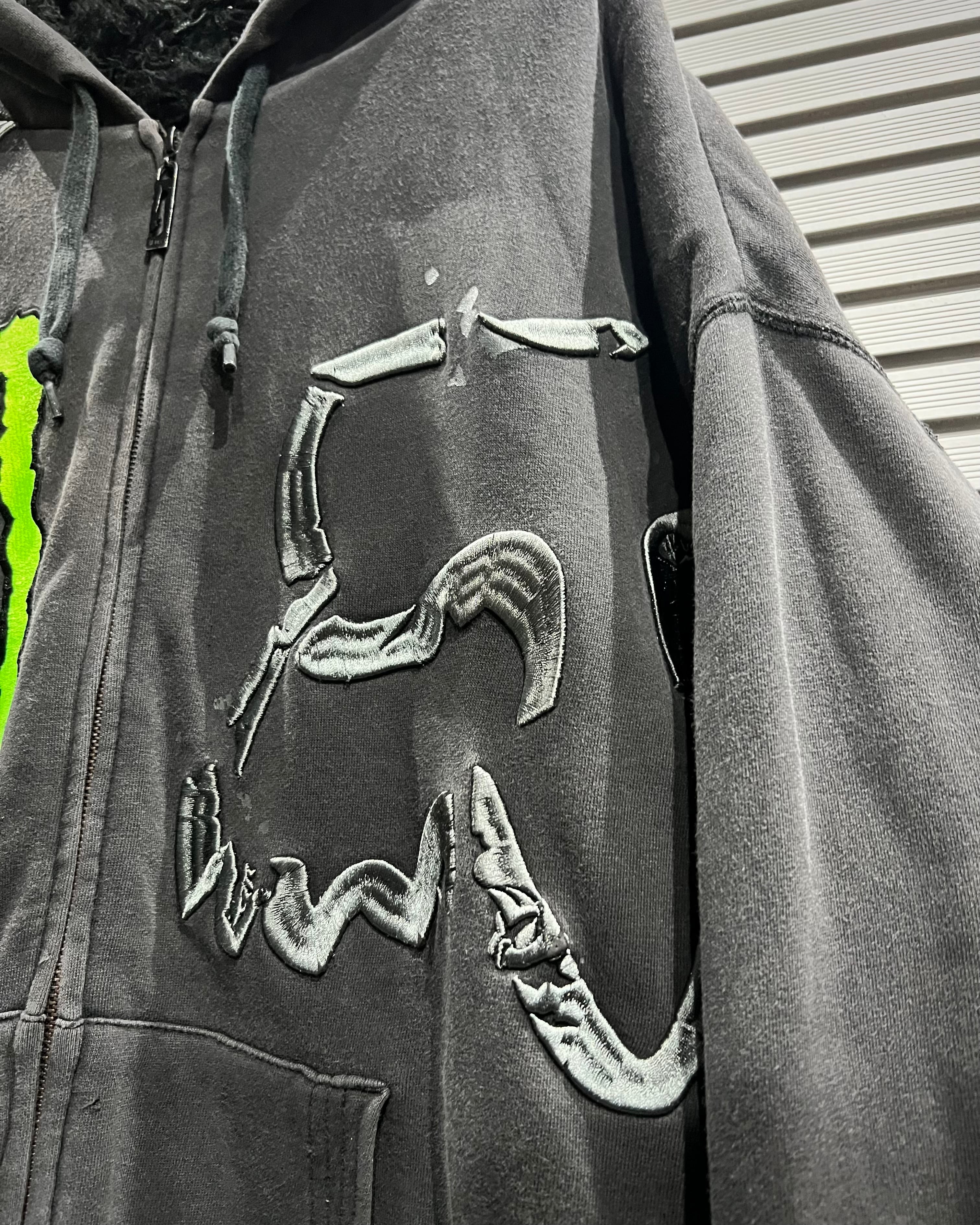 X VINTAGE】“FOX RACING”“MONSTER ENERGY” Logo Design Loose Zip Up